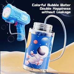 Bubble Gun Magic Bubble Blaster Handheld Fully Automatic Bubble Gun Toy LED Light, 10 Holes Automatic Gun, Perfect For Party And Gift (No Bubble Liquid Or Battery)