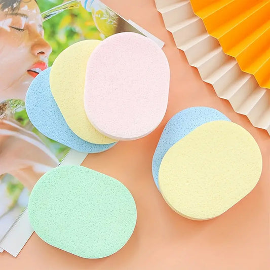 3pcs Gentle Exfoliating Facial Sponges - Natural Latex, Formaldehyde-Free for Soft & Smooth Skin