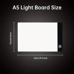 A5 LED Tracing Pad for Youngsters - 3-Level Brightness, Educational Art Toy, White Plastic