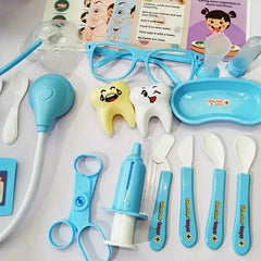 Pretend Play Doctor Toy Set, Including Stethoscope, Syringe, And Dental Tools, Birthday Gift (Random Colors For Some Accessories)