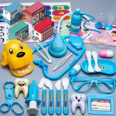 Pretend Play Doctor Toy Set, Including Stethoscope, Syringe, And Dental Tools, Birthday Gift (Random Colors For Some Accessories)