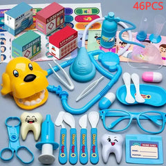 Pretend Play Doctor Toy Set, Including Stethoscope, Syringe, And Dental Tools, Birthday Gift (Random Colors For Some Accessories)