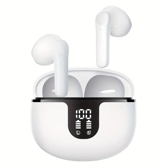 Wireless Earphones with HIFI Stereo Sound, Effortless Auto-Connection, Premium Noise Isolation, Generous Battery Capacity & LED Battery Monitor for Unparalleled Audio Experience