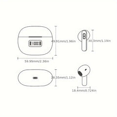 Wireless Earphones with HIFI Stereo Sound, Effortless Auto-Connection, Premium Noise Isolation, Generous Battery Capacity & LED Battery Monitor for Unparalleled Audio Experience