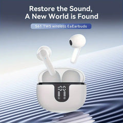 Wireless Earphones with HIFI Stereo Sound, Effortless Auto-Connection, Premium Noise Isolation, Generous Battery Capacity & LED Battery Monitor for Unparalleled Audio Experience