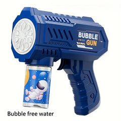 Bubble Gun Magic Bubble Blaster Handheld Fully Automatic Bubble Gun Toy LED Light, 10 Holes Automatic Gun, Perfect For Party And Gift (No Bubble Liquid Or Battery)