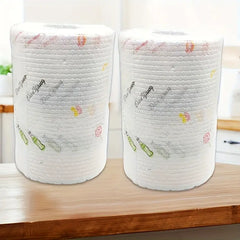 200/100/50pcs Reusable Microfiber Paper Towels - Sustainable Non-Woven Kitchen & Bathroom Cleaning Cloths, Perfect for Christmas Party Mess