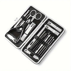 Premium Stainless Steel Nail Care Set - Professional Manicure And Pedicure Set with Cuticle Scissors, Cuticle Nippers And Portable Travel Case for Precise, Salon-Quality Beauty Treatments Anytime, Anywhere