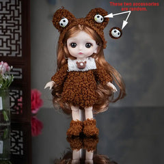 Cute Girl Modern Imitation Figure Toy Dress Up Doll Fashion Little Princess Toy Children's Birthday Gift Halloween Christmas Gift