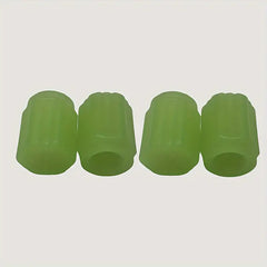 4pcs Glow-in-the-Dark Valve Stem Caps for Cars & Bikes - Fit, Waterproof PVC Tire Valve Covers, Decorative Auto Accessories