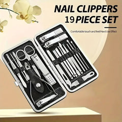 Premium Stainless Steel Nail Care Set - Professional Manicure And Pedicure Set with Cuticle Scissors, Cuticle Nippers And Portable Travel Case for Precise, Salon-Quality Beauty Treatments Anytime, Anywhere