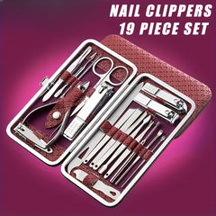 Premium Stainless Steel Nail Care Set - Professional Manicure And Pedicure Set with Cuticle Scissors, Cuticle Nippers And Portable Travel Case for Precise, Salon-Quality Beauty Treatments Anytime, Anywhere