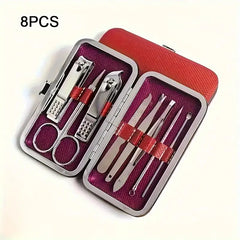 Premium Stainless Steel Nail Care Set - Professional Manicure And Pedicure Set with Cuticle Scissors, Cuticle Nippers And Portable Travel Case for Precise, Salon-Quality Beauty Treatments Anytime, Anywhere