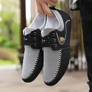 Men's Trendy Colour Block Business Shoes, Comfy Non Slip Lace Up Breathable Durable Formal Shoes, Men's Footwear