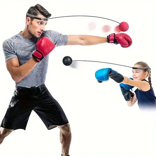 Durable Head-Mounted Boxing Speed Ball for Beginners & Youngsters - Ideal for Home Use with Plastic Construction