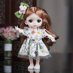 Cute Girl Modern Imitation Figure Toy Dress Up Doll Fashion Little Princess Toy Children's Birthday Gift Halloween Christmas Gift