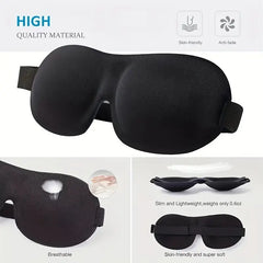 3D Contoured Sleep Mask, 100% Light Blocking Eye Mask, 1/5/10pcs Options, Ultra-Soft Skin-Friendly Material, Adjustable Strap, Breathable, Lightweight Eye Cover For Rest & Travel