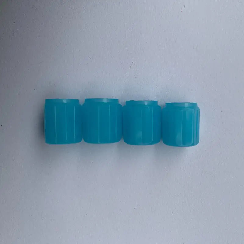 4pcs Glow-in-the-Dark Valve Stem Caps for Cars & Bikes - Fit, Waterproof PVC Tire Valve Covers, Decorative Auto Accessories