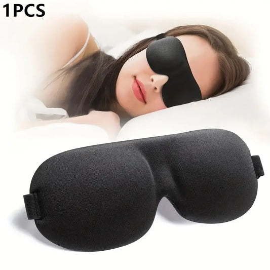 3D Contoured Sleep Mask, 100% Light Blocking Eye Mask, 1/5/10pcs Options, Ultra-Soft Skin-Friendly Material, Adjustable Strap, Breathable, Lightweight Eye Cover For Rest & Travel