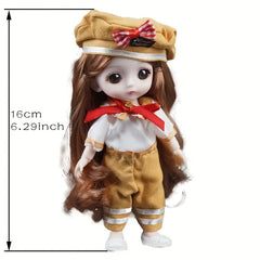 Cute Girl Modern Imitation Figure Toy Dress Up Doll Fashion Little Princess Toy Children's Birthday Gift Halloween Christmas Gift