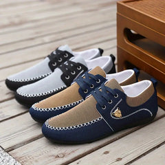 Men's Trendy Colour Block Business Shoes, Comfy Non Slip Lace Up Breathable Durable Formal Shoes, Men's Footwear