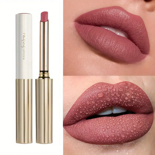 Waterproof Matte Lipstick Set - 6 Shades, Nourishing Paste Formula for Adult, Long-Lasting Matte Finish, Suitable for All Skin Types, Includes Red, Cinnamon, Beige, Rose Beige, Yellow Tone - Christmas Gift Set