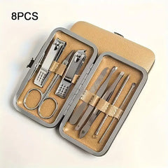 Premium Stainless Steel Nail Care Set - Professional Manicure And Pedicure Set with Cuticle Scissors, Cuticle Nippers And Portable Travel Case for Precise, Salon-Quality Beauty Treatments Anytime, Anywhere