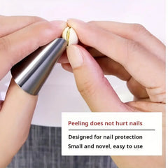 Stainless Steel Garlic Peeling Finger Protector - Multifunctional Kitchen Tool for Peeling Garlic, Beans, Nuts & Vegetable Picking - Durable Finger Guard for Safe Food Preparation