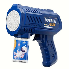 Bubble Gun Magic Bubble Blaster Handheld Fully Automatic Bubble Gun Toy LED Light, 10 Holes Automatic Gun, Perfect For Party And Gift (No Bubble Liquid Or Battery)