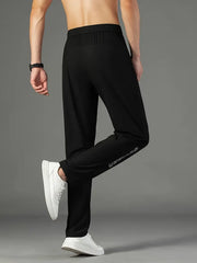 Men's Casual Solid Color Drawstring Sports Pants, Lightweight Comfy Pants For Sport & Casual Wear