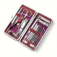 Premium Stainless Steel Nail Care Set - Professional Manicure And Pedicure Set with Cuticle Scissors, Cuticle Nippers And Portable Travel Case for Precise, Salon-Quality Beauty Treatments Anytime, Anywhere