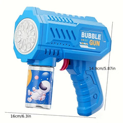 Bubble Gun Magic Bubble Blaster Handheld Fully Automatic Bubble Gun Toy LED Light, 10 Holes Automatic Gun, Perfect For Party And Gift (No Bubble Liquid Or Battery)