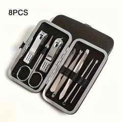 Premium Stainless Steel Nail Care Set - Professional Manicure And Pedicure Set with Cuticle Scissors, Cuticle Nippers And Portable Travel Case for Precise, Salon-Quality Beauty Treatments Anytime, Anywhere