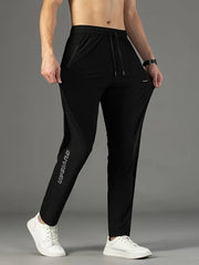 Men's Casual Solid Color Drawstring Sports Pants, Lightweight Comfy Pants For Sport & Casual Wear