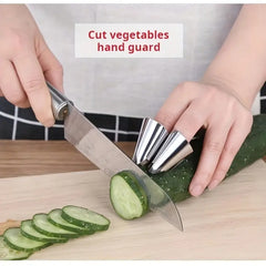 Stainless Steel Garlic Peeling Finger Protector - Multifunctional Kitchen Tool for Peeling Garlic, Beans, Nuts & Vegetable Picking - Durable Finger Guard for Safe Food Preparation