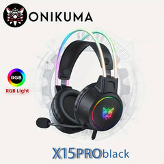 ONIKUMA Gaming Headset: RGB Aluminum Frame, Surround Sound, Compatible With PC & Mobile - Get Superior Audio Quality Now!