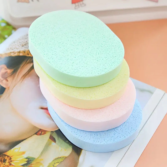 3pcs Gentle Exfoliating Facial Sponges - Natural Latex, Formaldehyde-Free for Soft & Smooth Skin